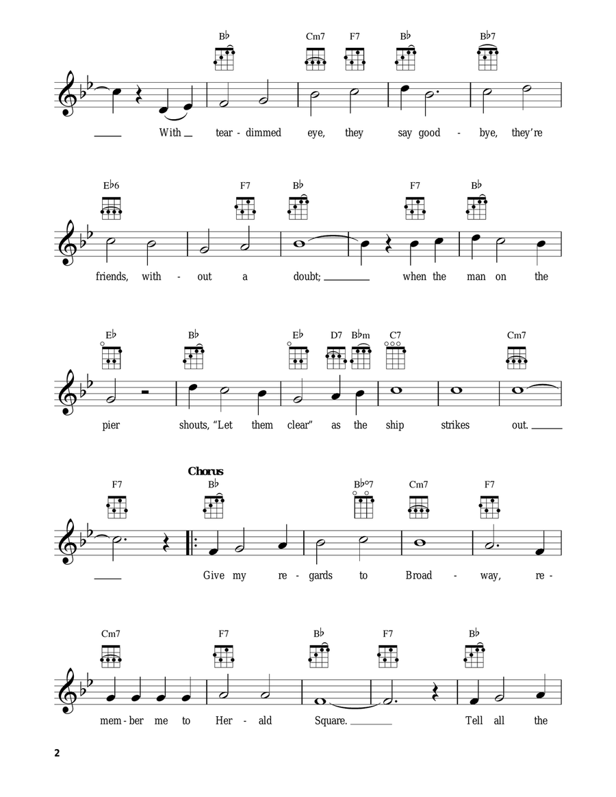 Give My Regards To Broadway Ukulele scores gallery preview page 2
