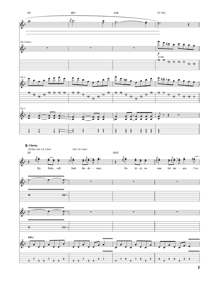 Heretic Heretic Acoustic Guitar scores gallery preview page 3
