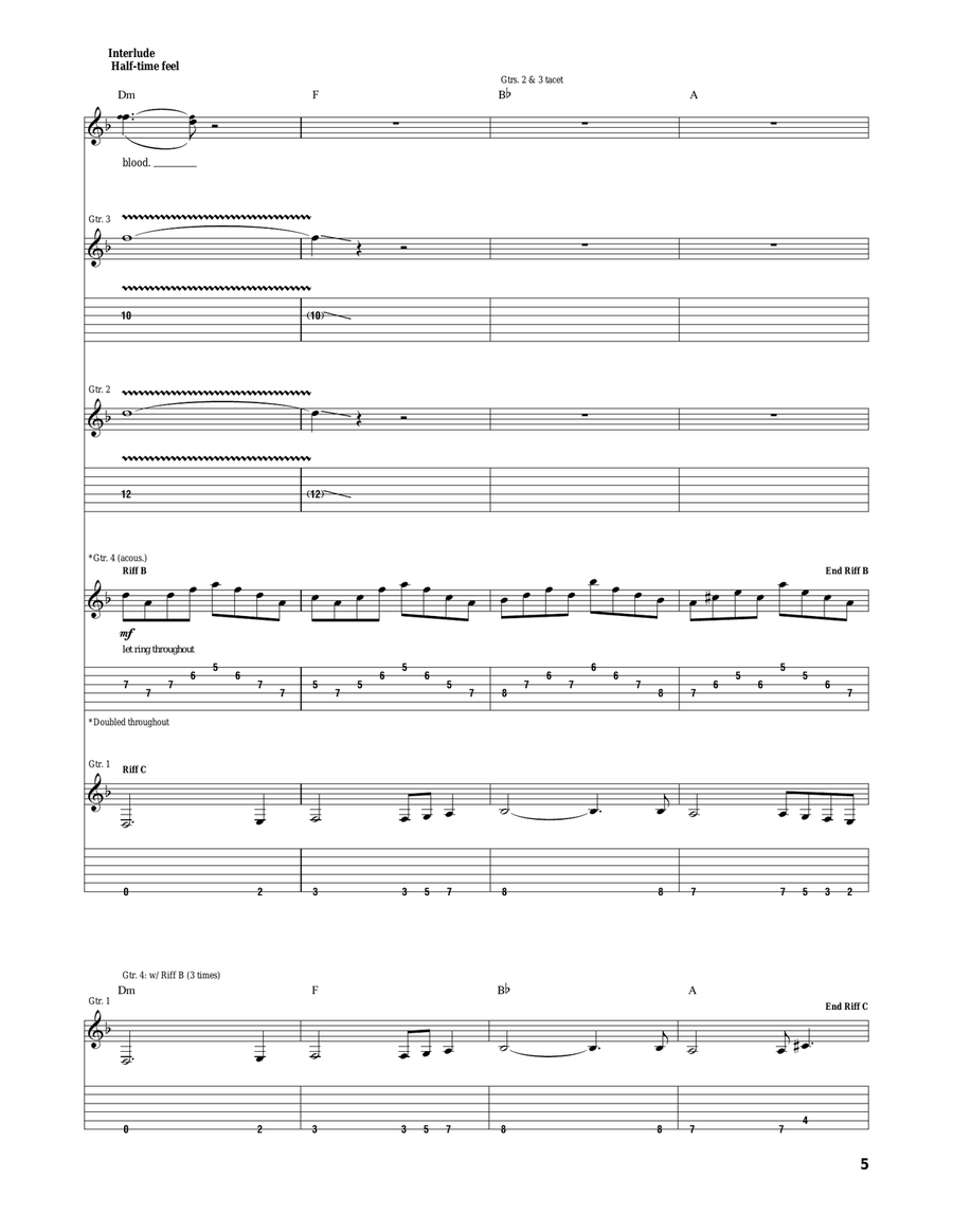 Heretic Heretic Acoustic Guitar scores gallery preview page 5