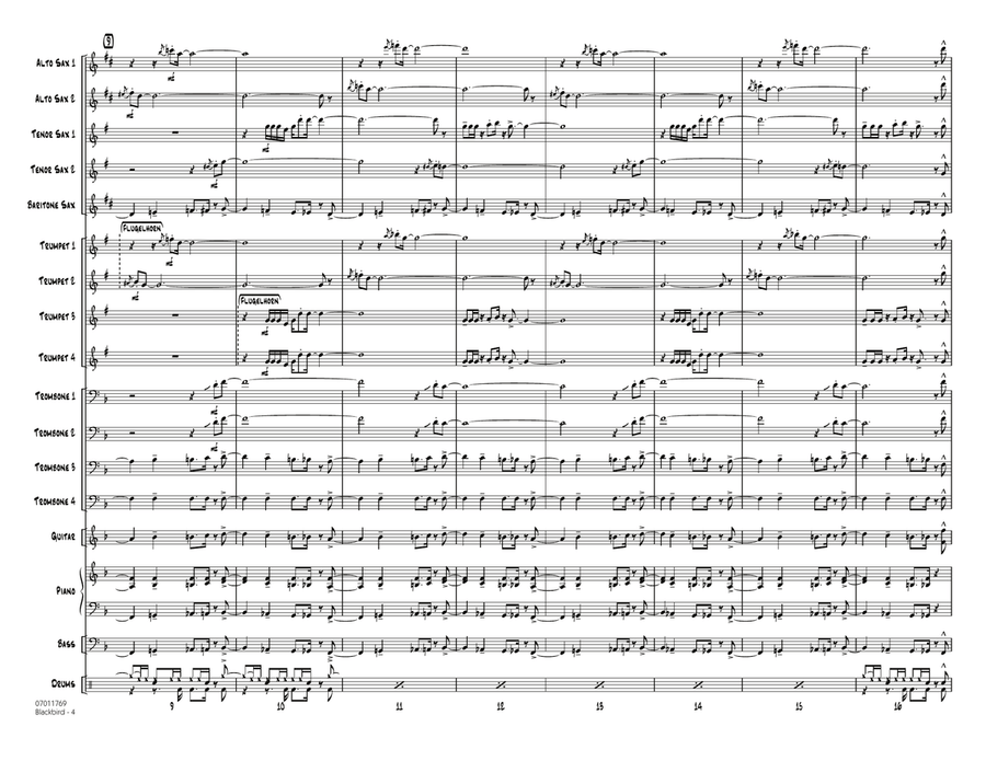 Blackbird - Conductor Score (Full Score) Jazz Ensemble scores gallery preview page 3