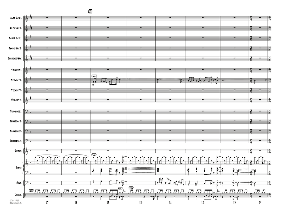 Blackbird - Conductor Score (Full Score) Jazz Ensemble scores gallery preview page 4