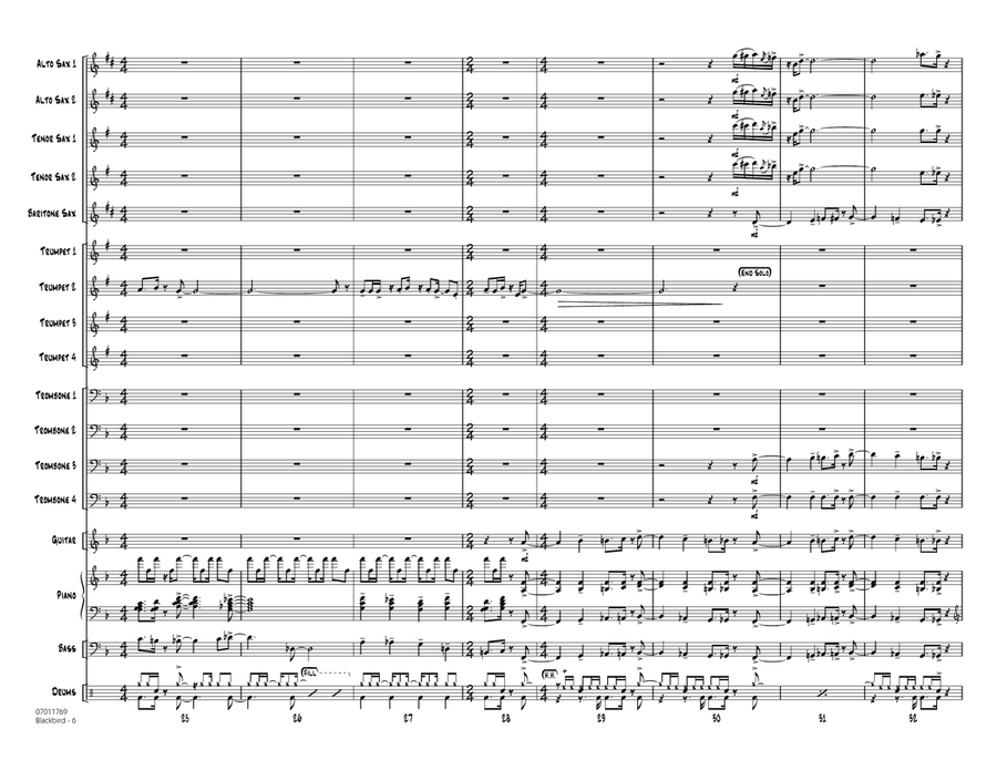 Blackbird - Conductor Score (Full Score) Jazz Ensemble scores gallery preview page 5