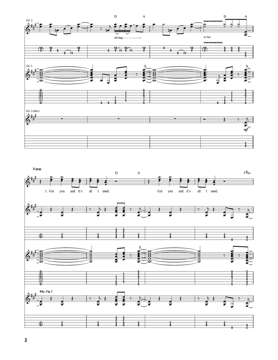 I Got You (At The End Of The Century) Acoustic Guitar scores gallery preview page 2