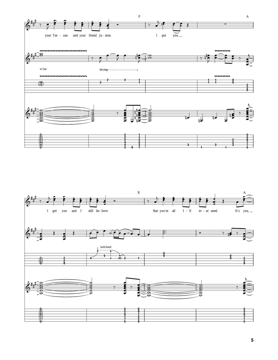 I Got You (At The End Of The Century) Acoustic Guitar scores gallery preview page 5