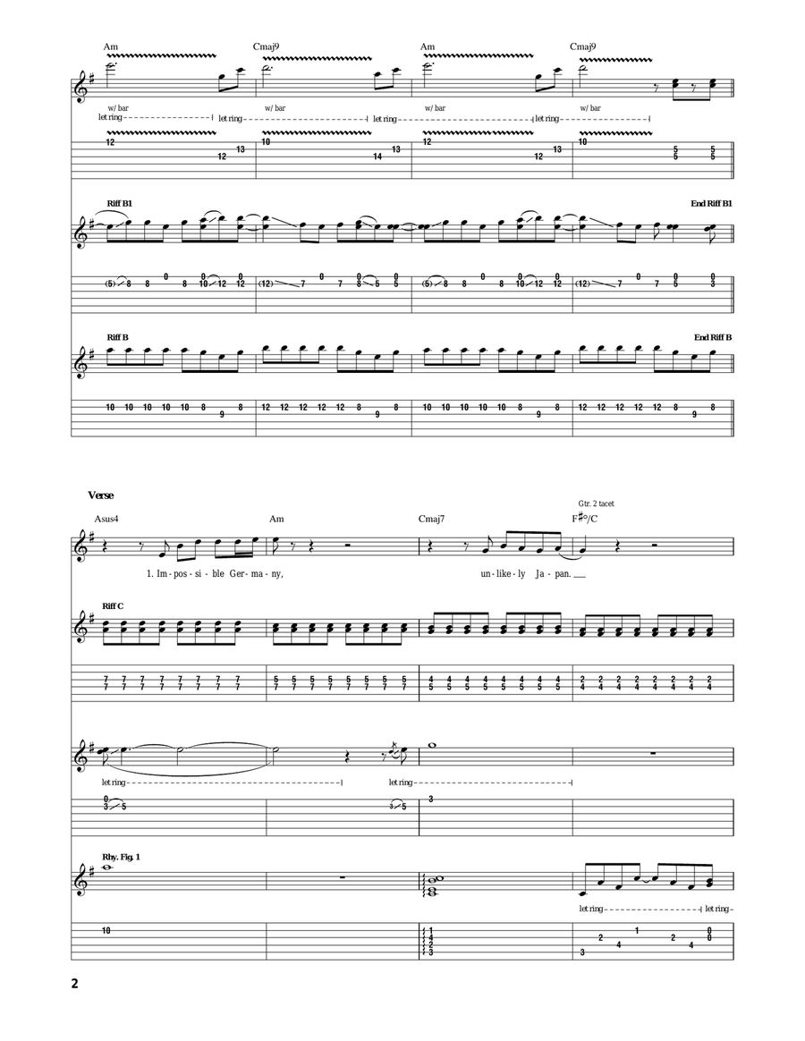 Impossible Germany Impossible Germany Acoustic Guitar scores gallery preview page 2