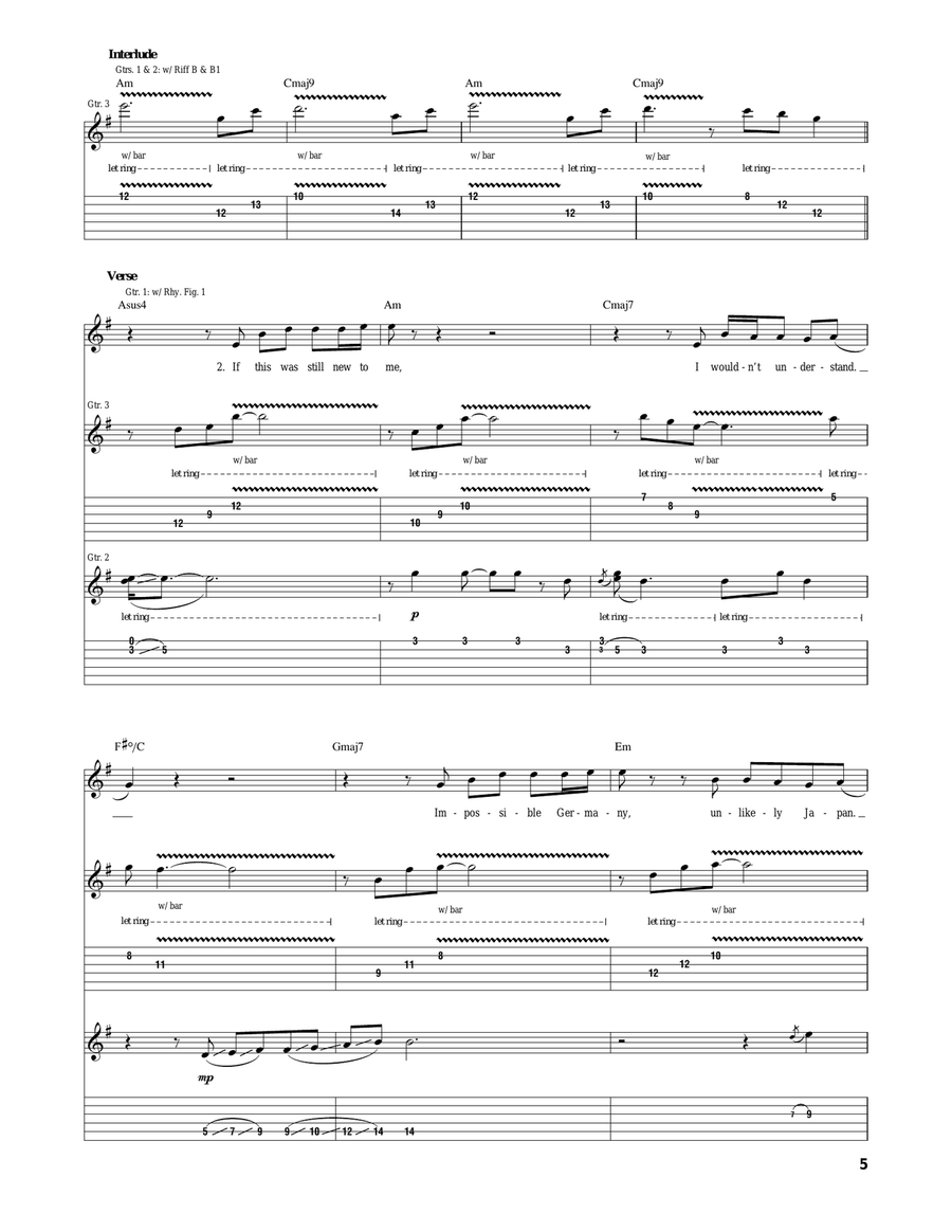 Impossible Germany Impossible Germany Acoustic Guitar scores gallery preview page 5