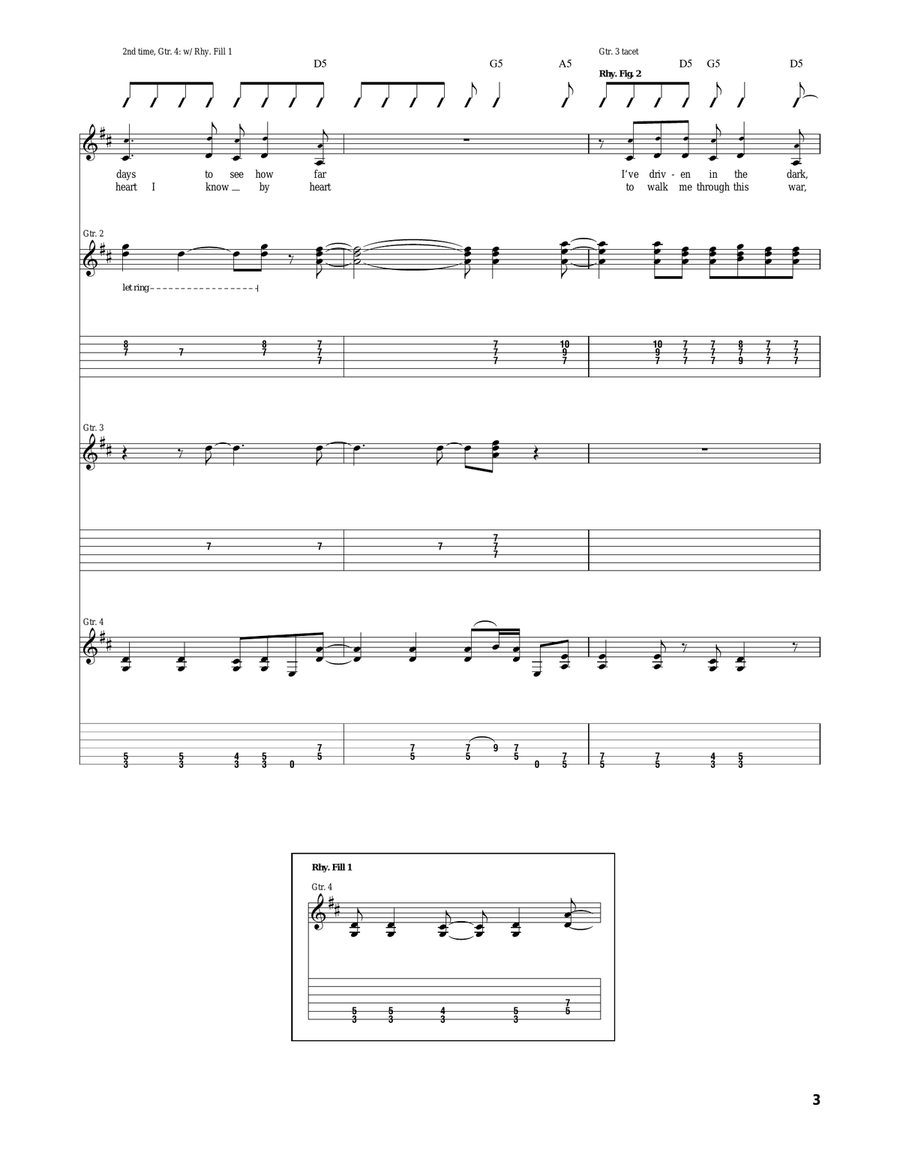 Kamera Kamera Acoustic Guitar scores gallery preview page 3