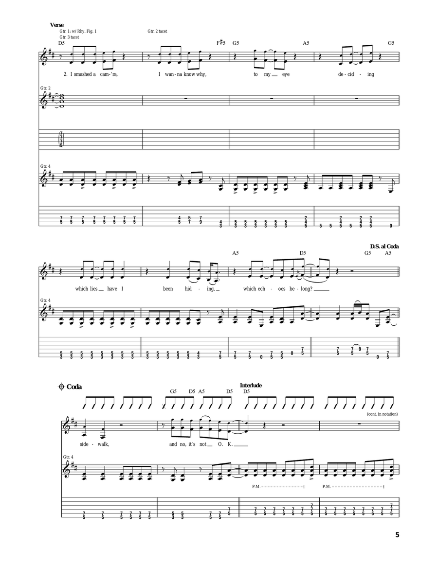 Kamera Kamera Acoustic Guitar scores gallery preview page 5