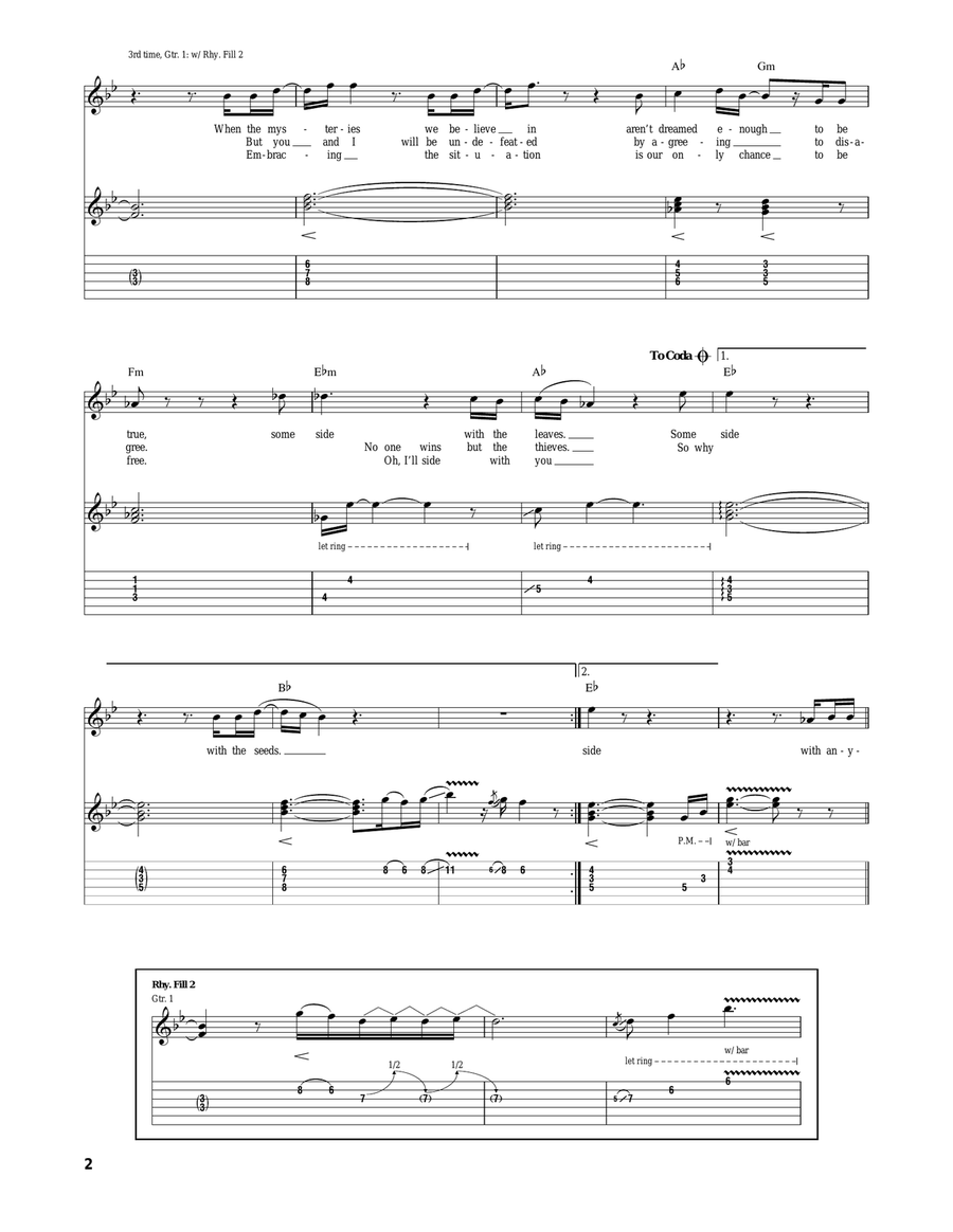 Side With The Seeds Side With The Seeds Acoustic Guitar scores gallery preview page 2