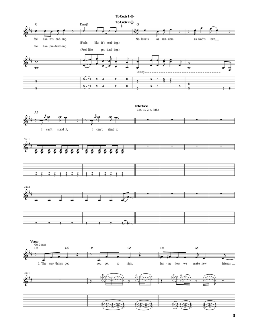 Can't Stand It Acoustic Guitar scores gallery preview page 3