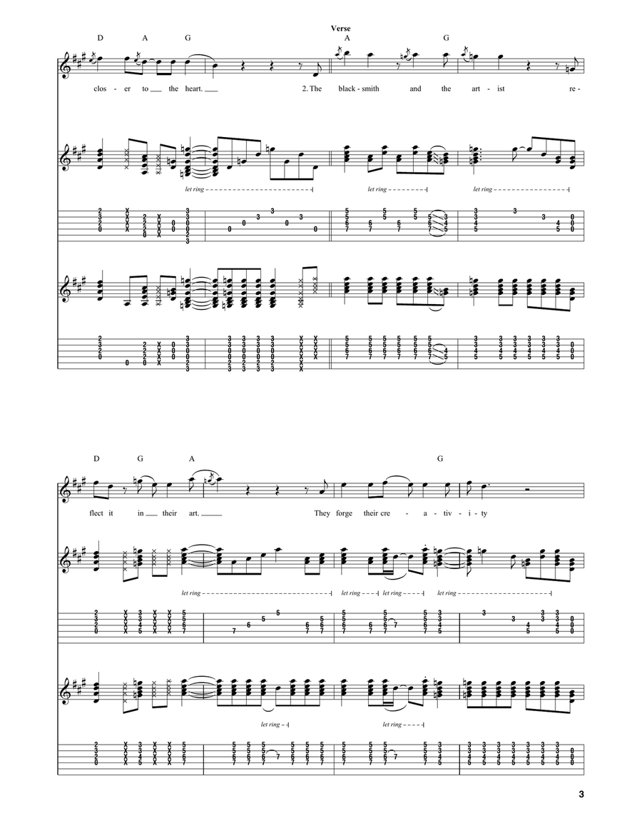 Closer To The Heart Closer To The Heart Acoustic Guitar scores gallery preview page 3