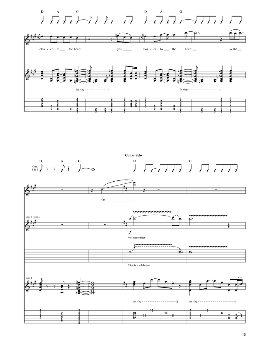 Closer To The Heart Closer To The Heart Acoustic Guitar scores gallery preview page 5