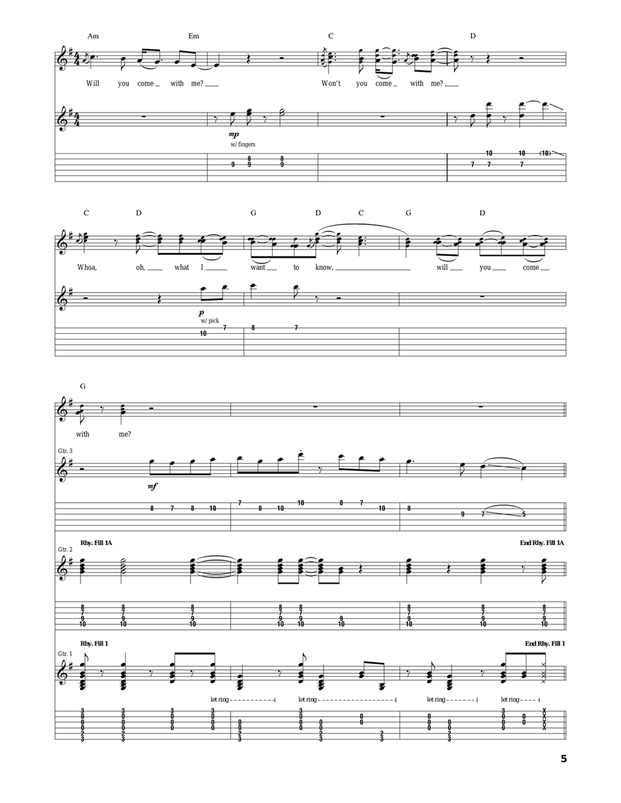 Uncle John's Band Uncle John's Band Acoustic Guitar scores gallery preview page 5