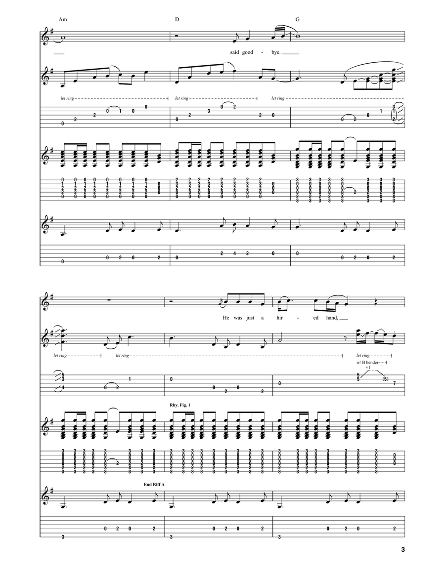 Tequila Sunrise Tequila Sunrise Acoustic Guitar scores gallery preview page 3