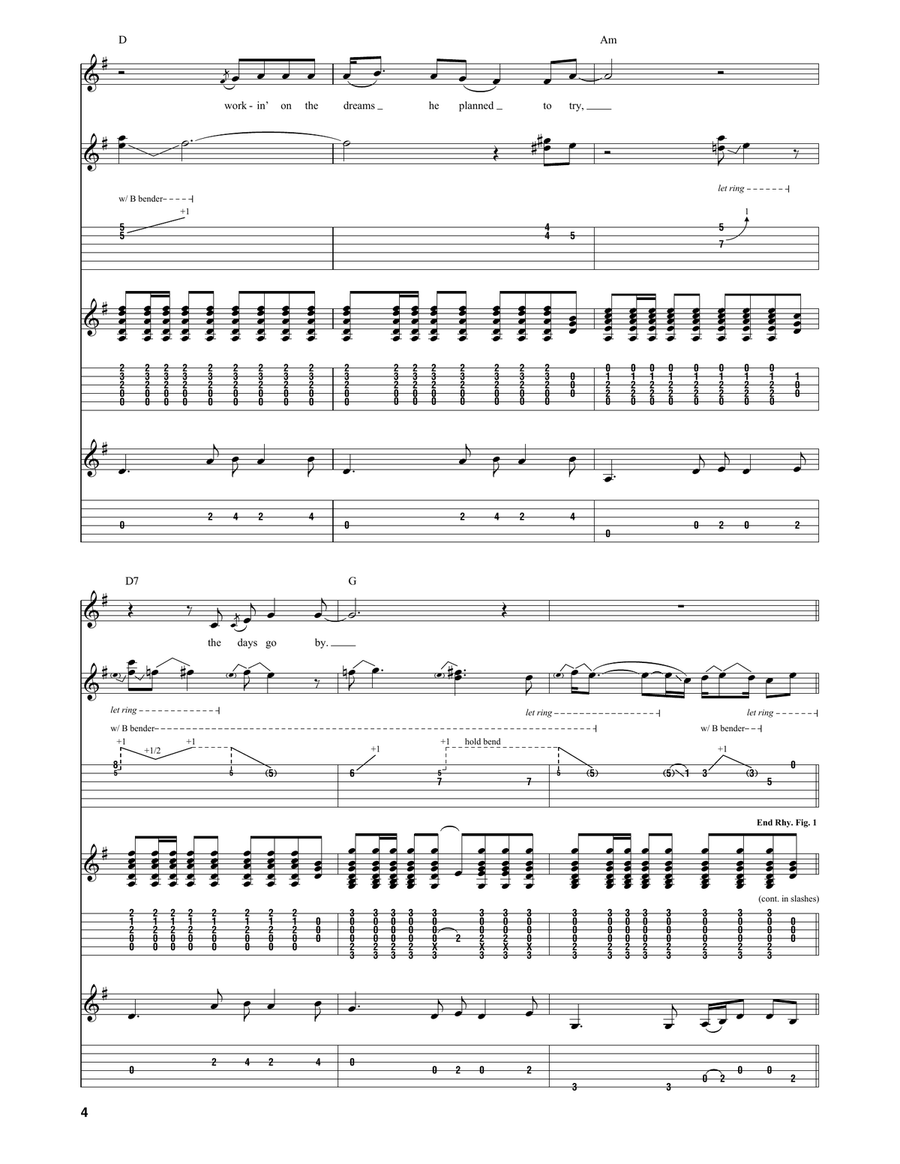 Tequila Sunrise Tequila Sunrise Acoustic Guitar scores gallery preview page 4