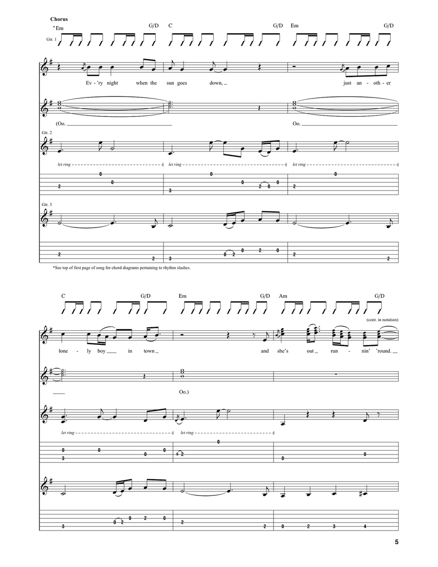 Tequila Sunrise Tequila Sunrise Acoustic Guitar scores gallery preview page 5