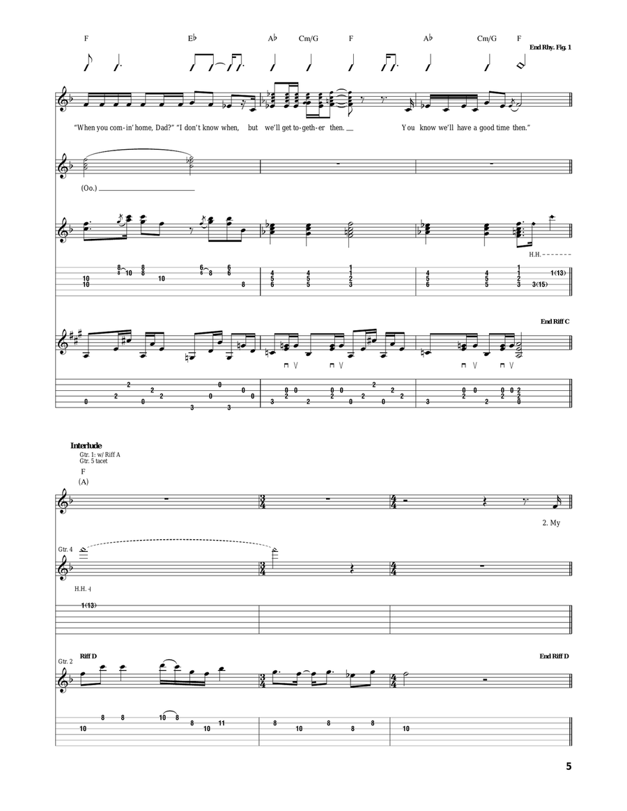 Cat's In The Cradle Cat's In The Cradle Acoustic Guitar scores gallery preview page 5