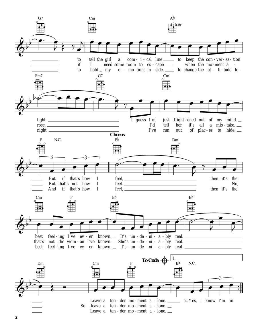 Leave A Tender Moment Alone Ukulele scores gallery preview page 2