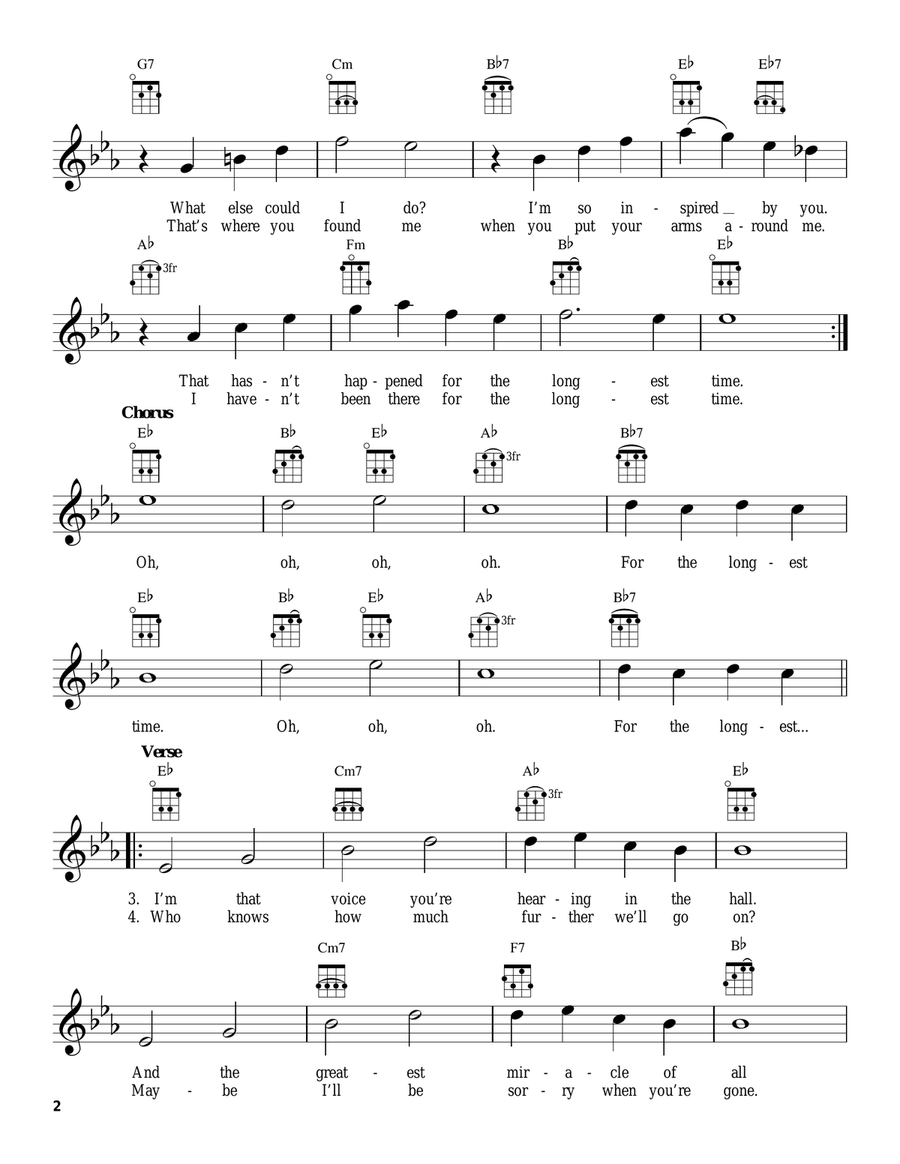 The Longest Time The Longest Time Ukulele scores gallery preview page 2