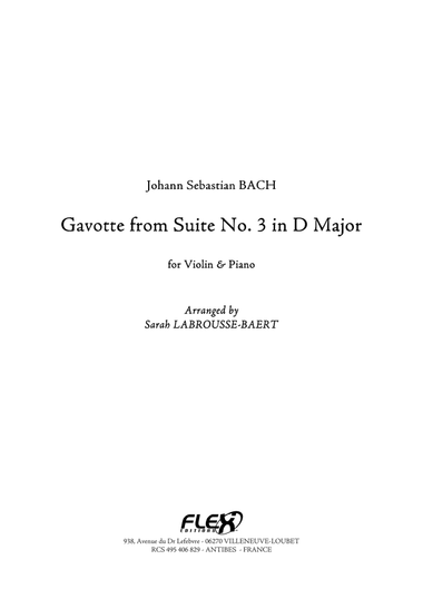 Gavotte from Suite No. 3 in D Major