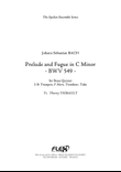 Prelude & Fugue in C Minor - BWV 549