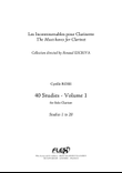 Tuition Book - 40 Studies for Clarinet - Volume 1 - Studies 1 to 20