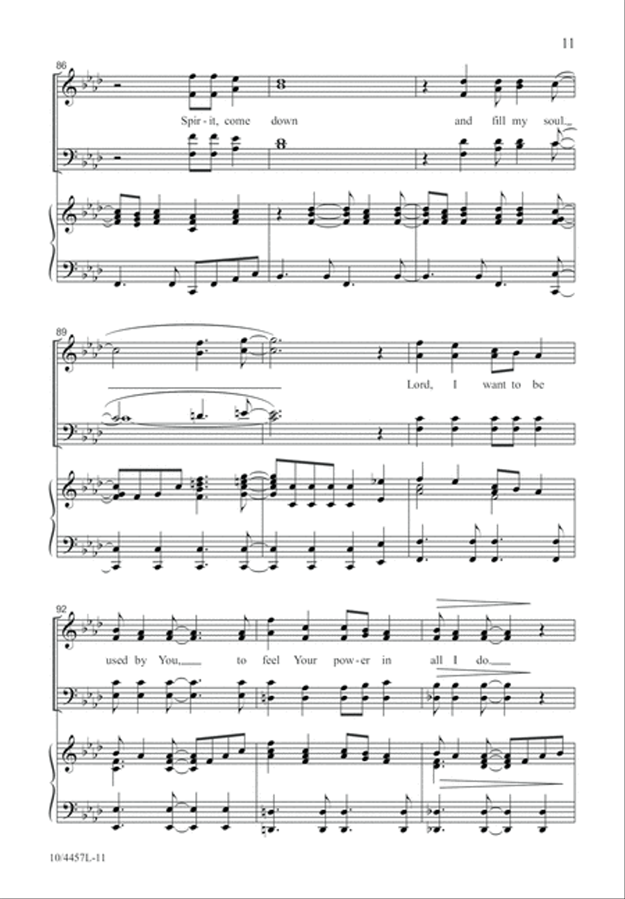 Spirit, Come Down Spirit, Come Down 4-Part scores gallery preview page 12