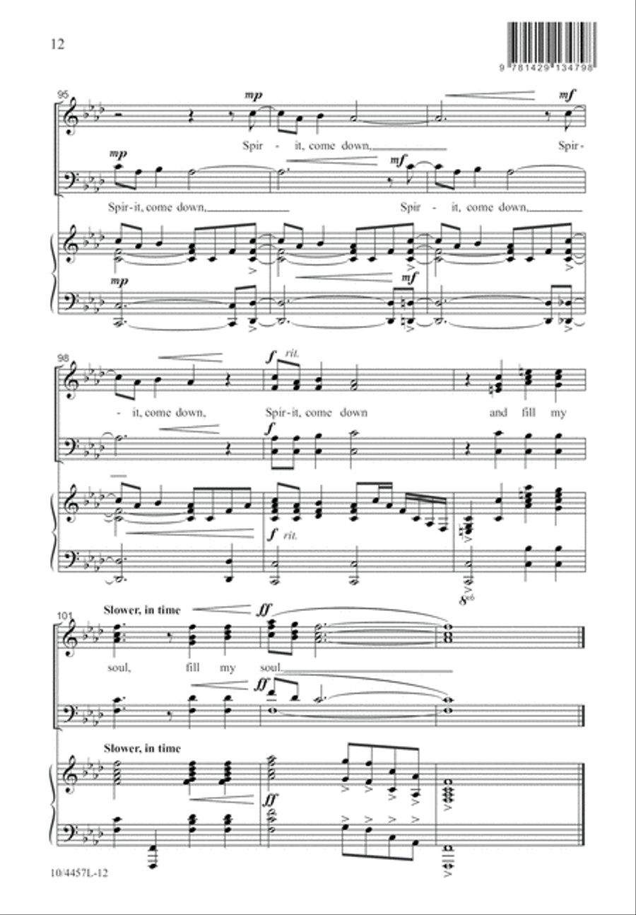 Spirit, Come Down Spirit, Come Down 4-Part scores gallery preview page 13