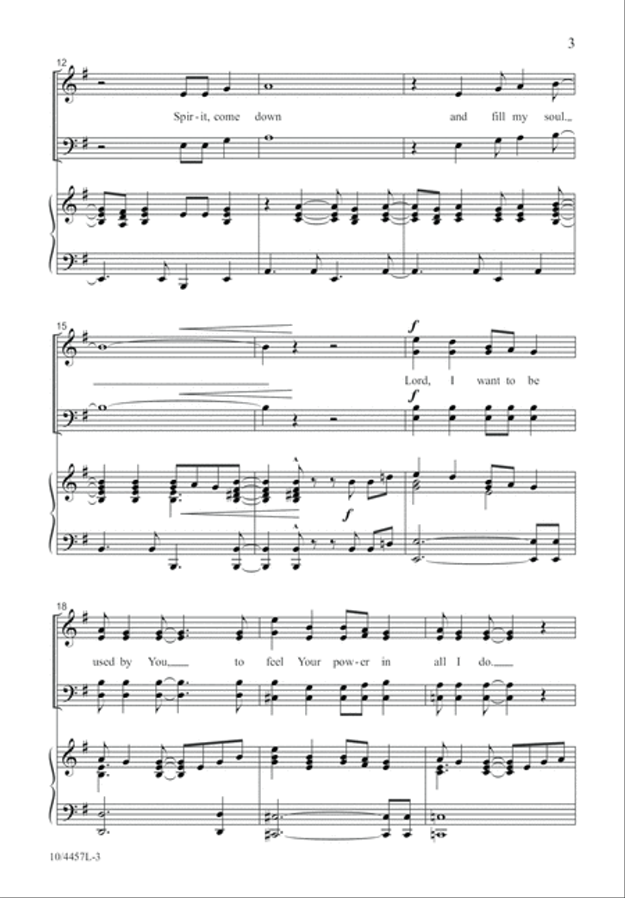 Spirit, Come Down Spirit, Come Down 4-Part scores gallery preview page 4