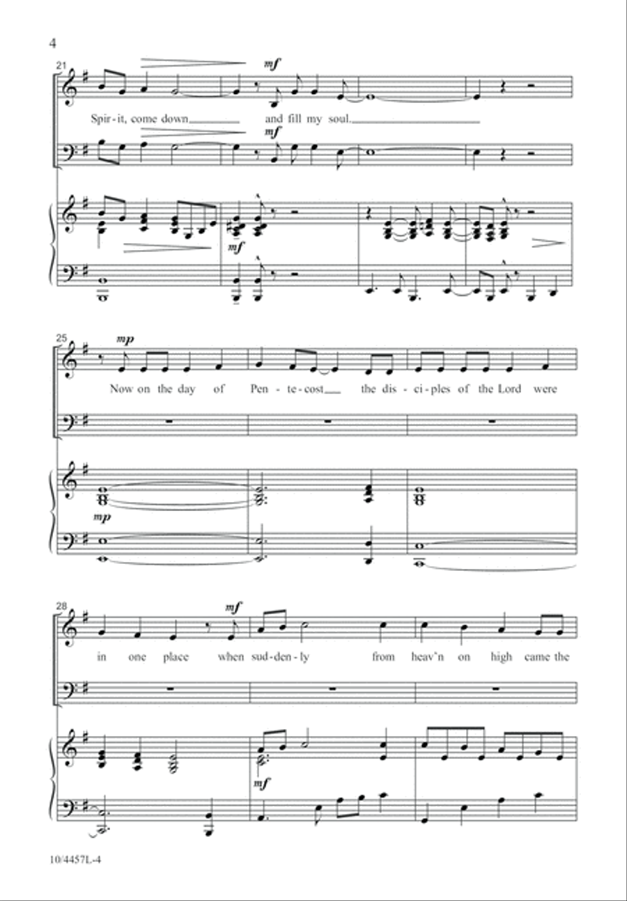 Spirit, Come Down Spirit, Come Down 4-Part scores gallery preview page 5