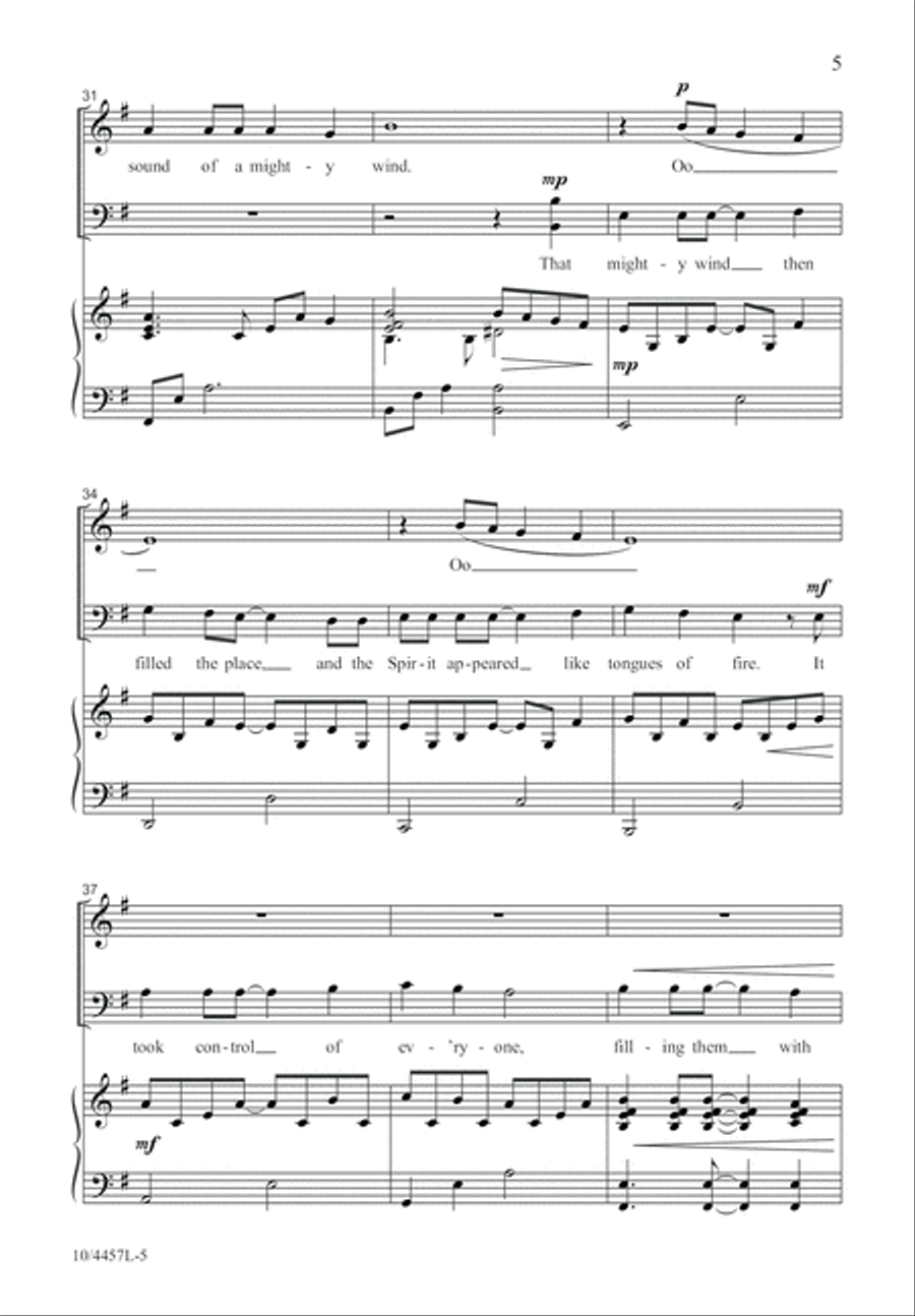Spirit, Come Down Spirit, Come Down 4-Part scores gallery preview page 6