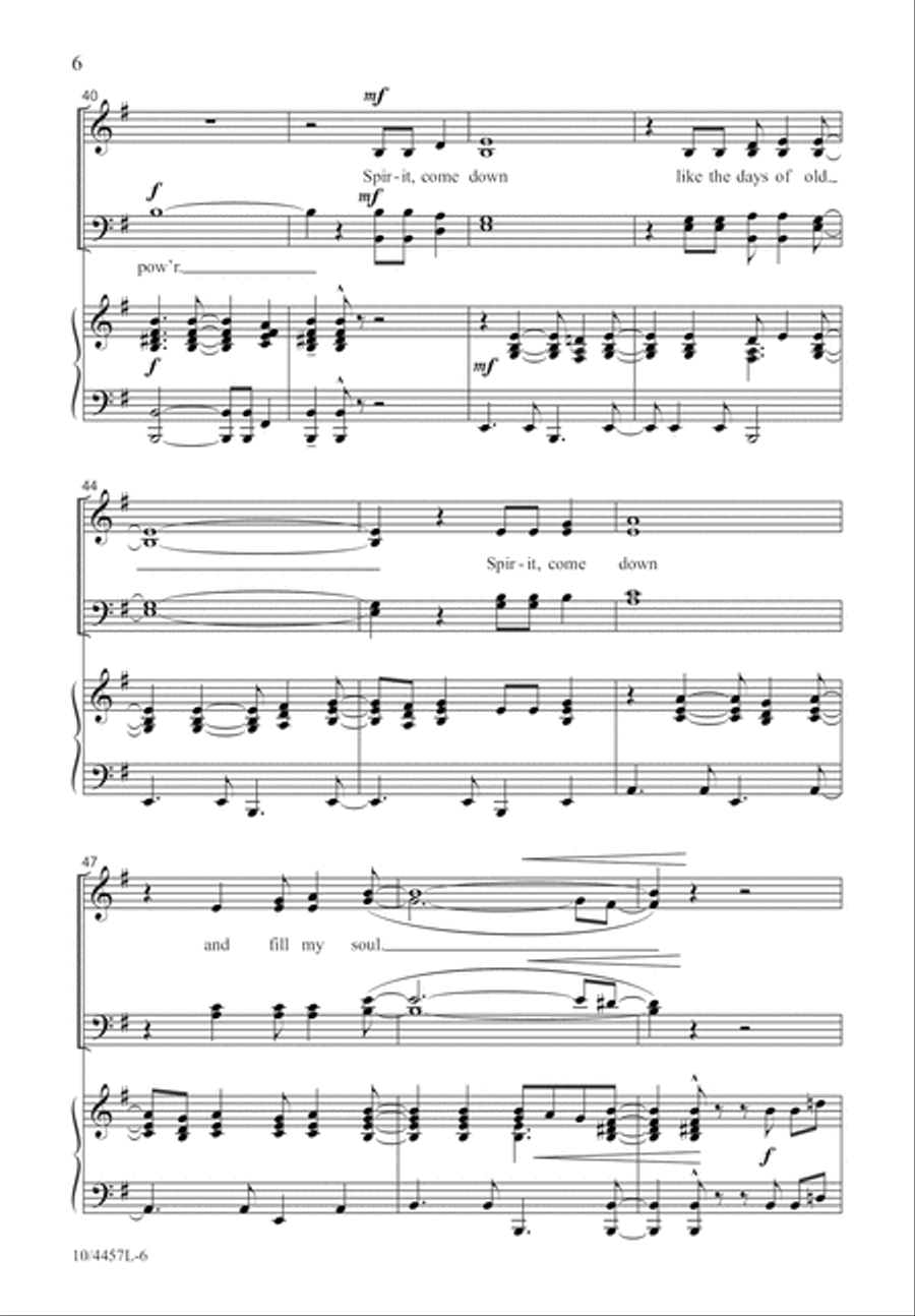 Spirit, Come Down Spirit, Come Down 4-Part scores gallery preview page 7