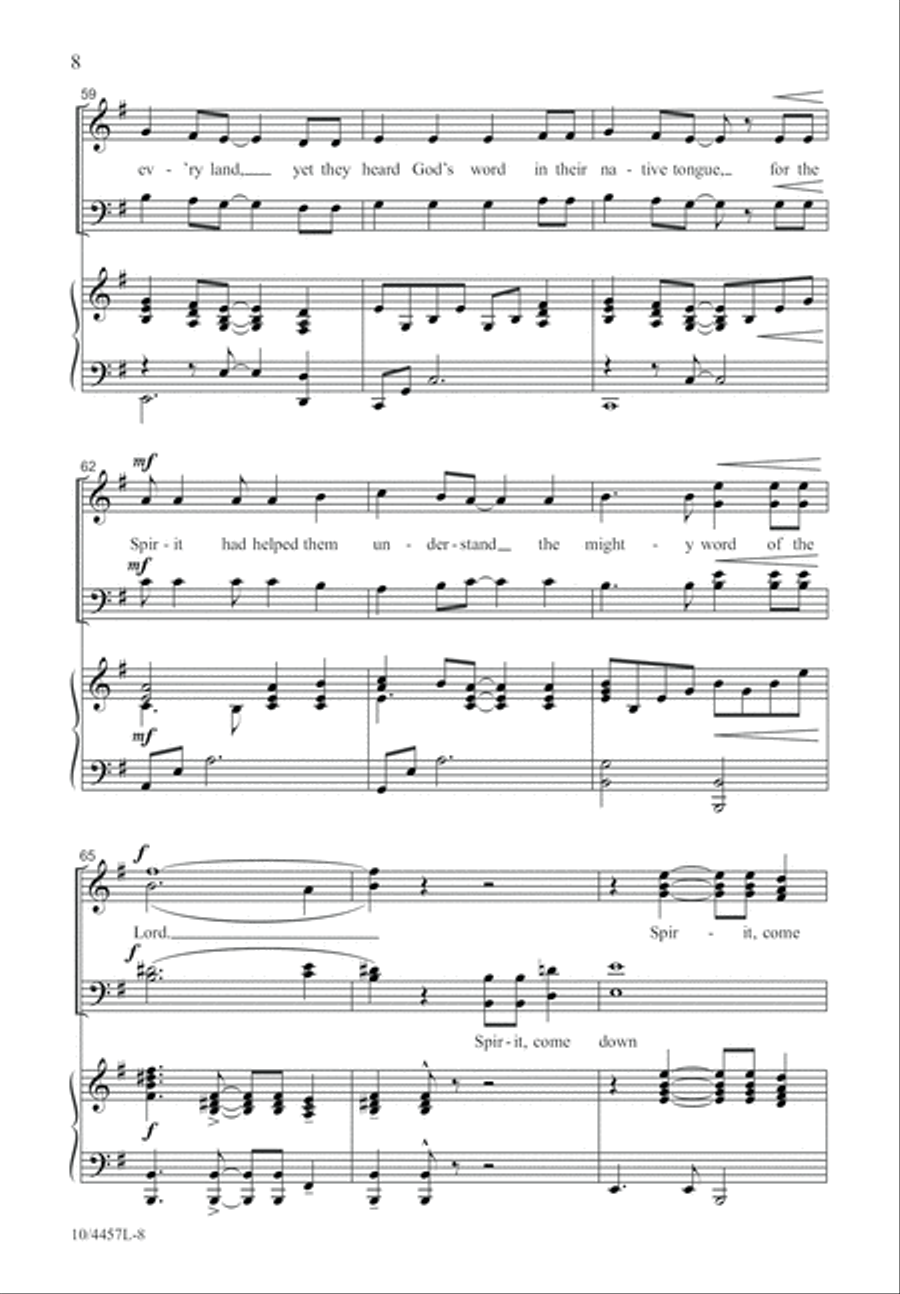 Spirit, Come Down Spirit, Come Down 4-Part scores gallery preview page 9