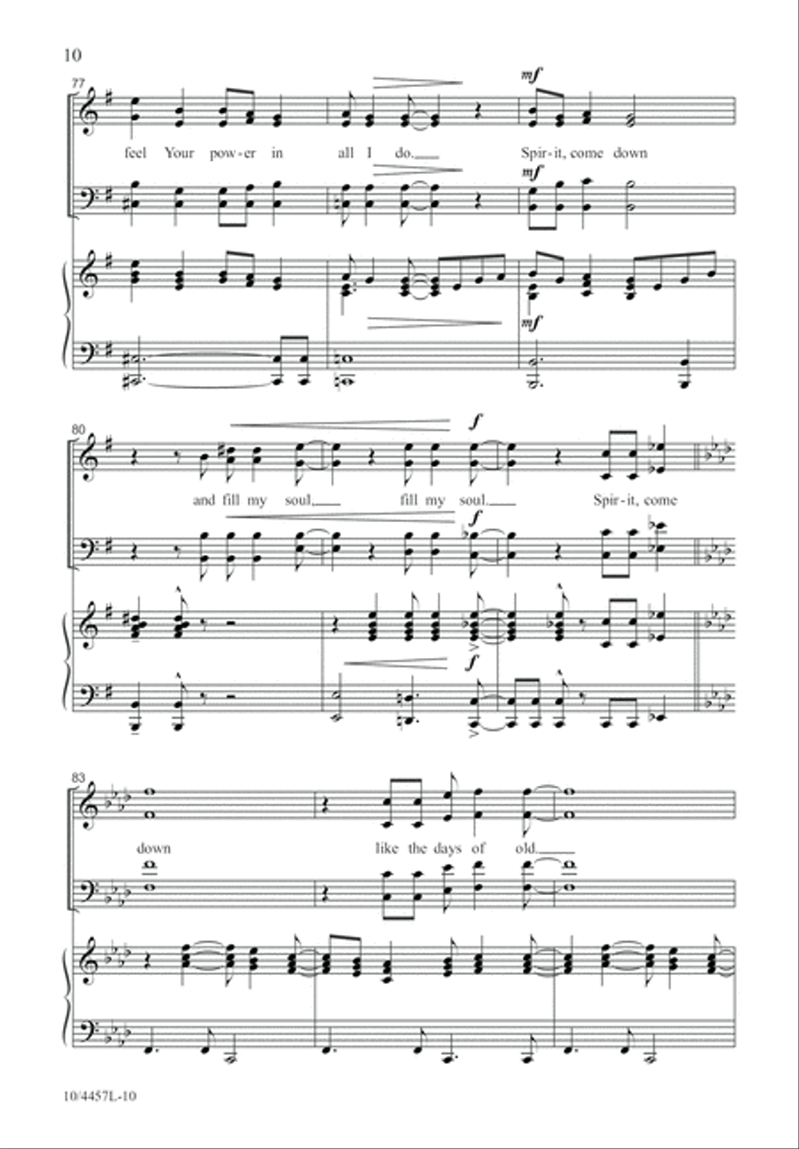 Spirit, Come Down Spirit, Come Down 4-Part scores gallery preview page 11