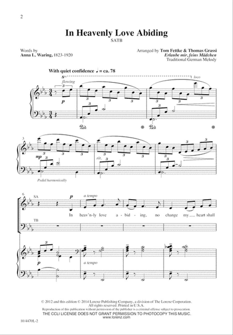 In Heavenly Love Abiding In Heavenly Love Abiding 4-Part scores gallery preview page 3