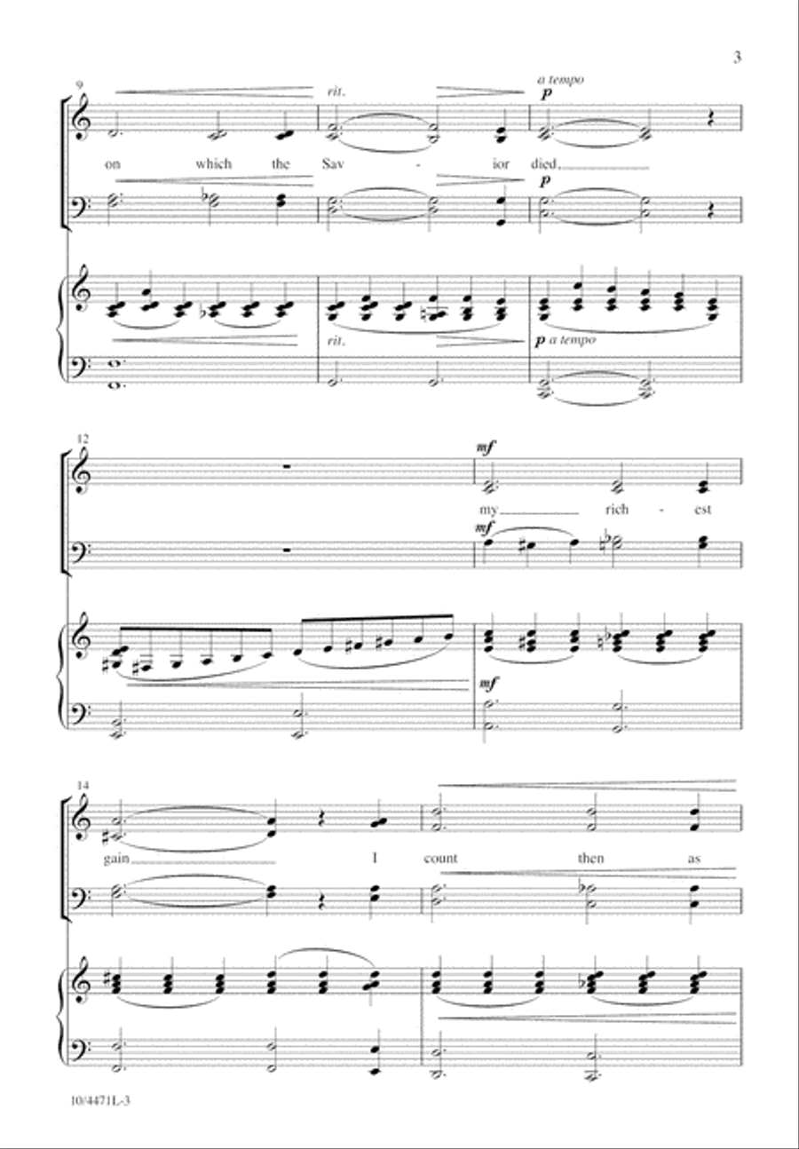 The Wonderful Cross The Wonderful Cross 4-Part scores gallery preview page 4