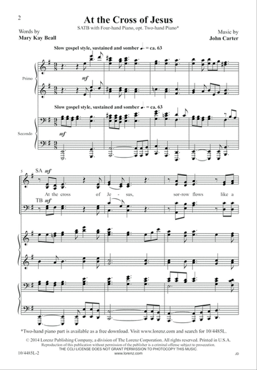 At the Cross of Jesus At the Cross of Jesus 4-Part scores gallery preview page 3