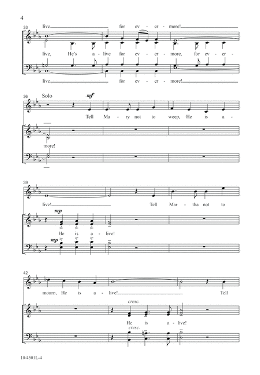 King Jesus Is Alive! by Victor C Johnson 4-Part - Sheet Music page 5
