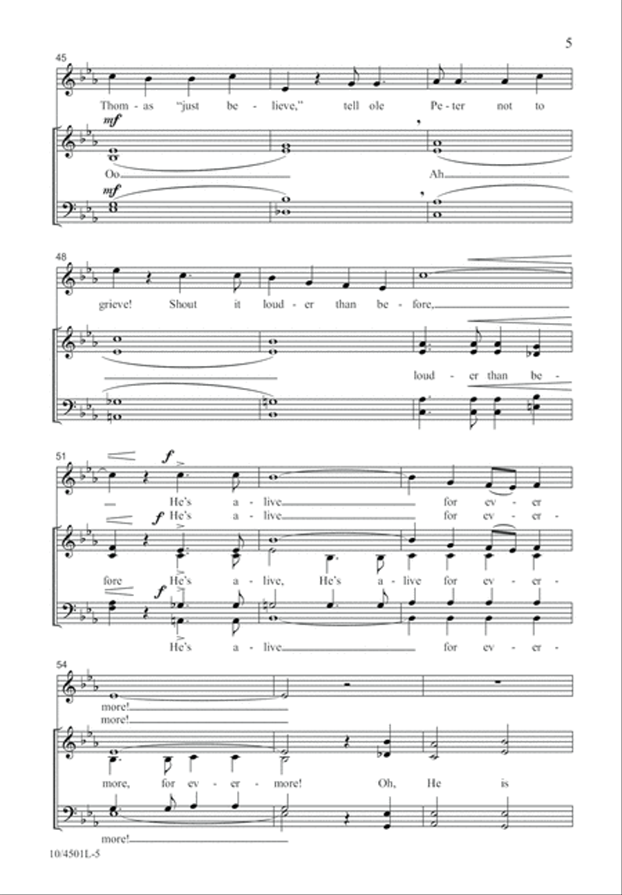 King Jesus Is Alive! by Victor C Johnson 4-Part - Sheet Music page 6
