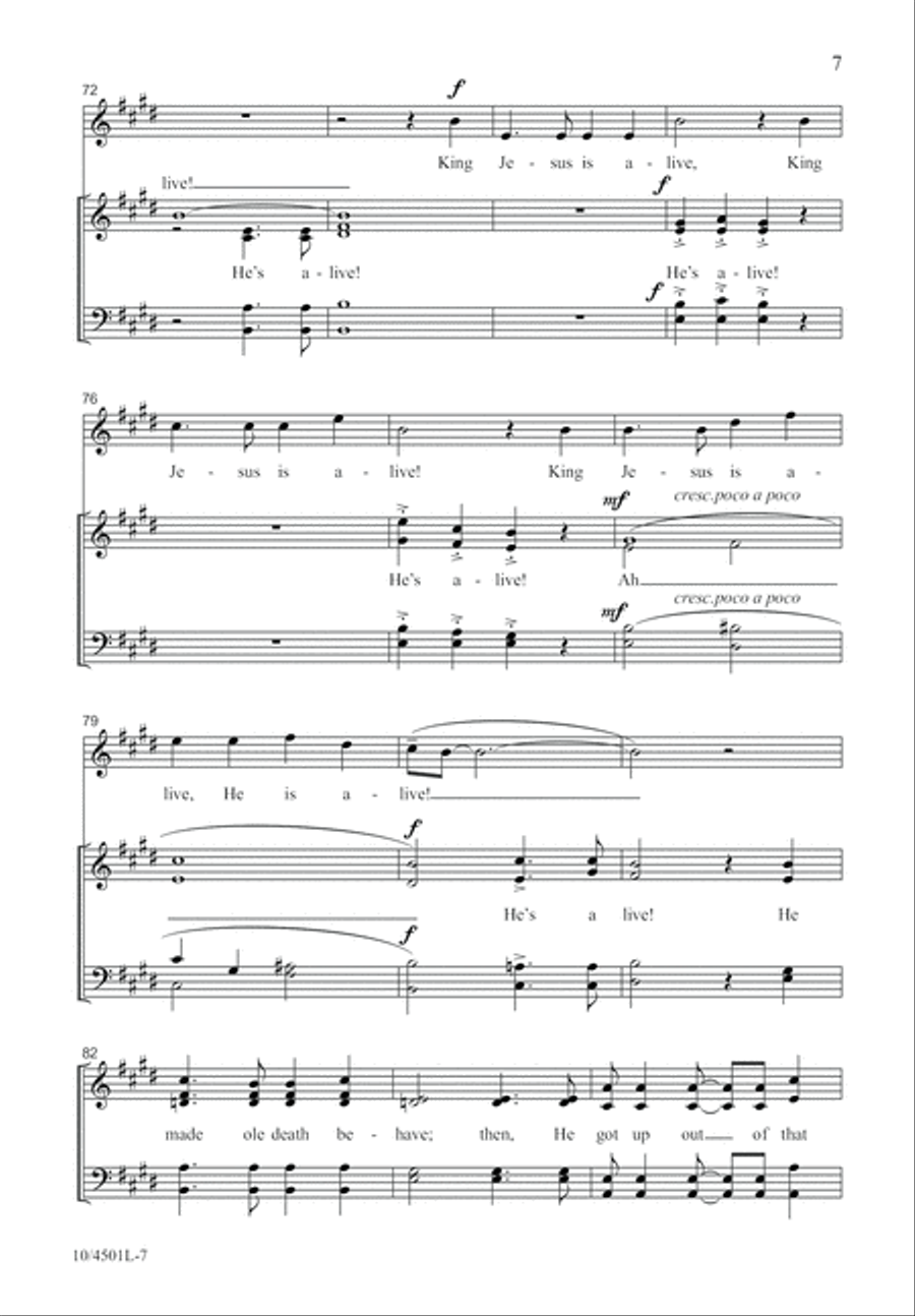 King Jesus Is Alive! by Victor C Johnson 4-Part - Sheet Music page 8