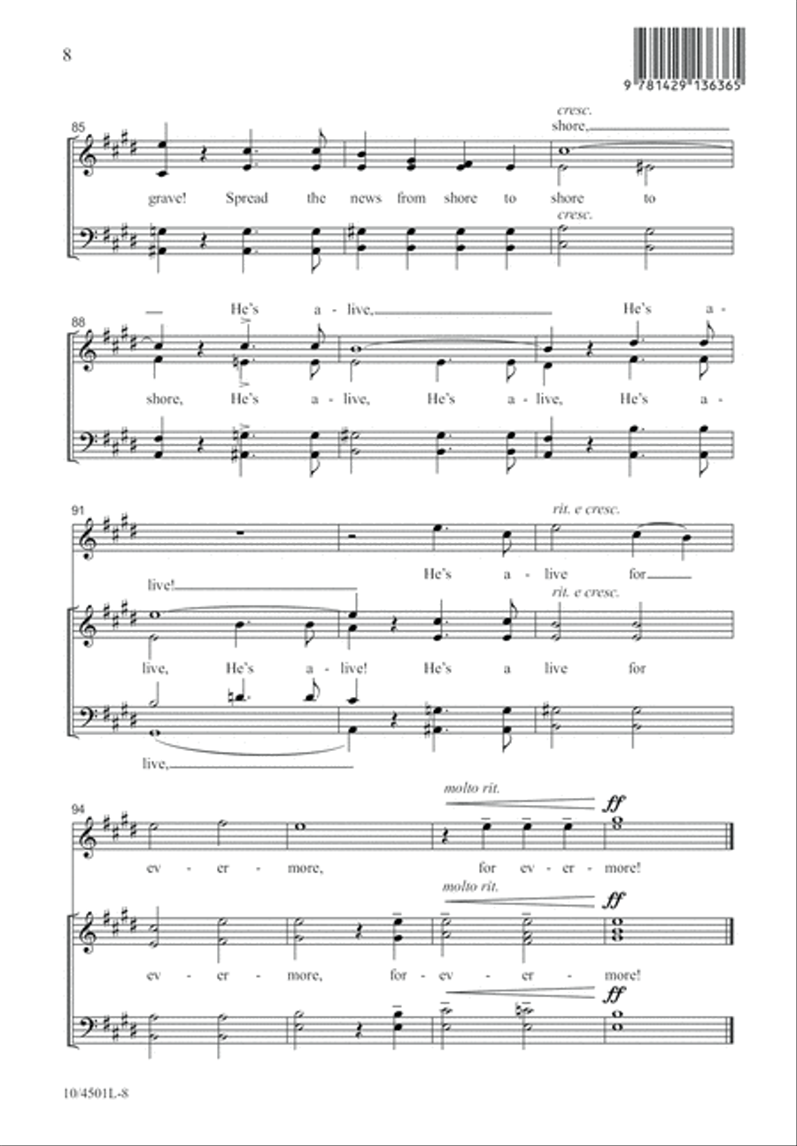 King Jesus Is Alive! by Victor C Johnson 4-Part - Sheet Music page 9