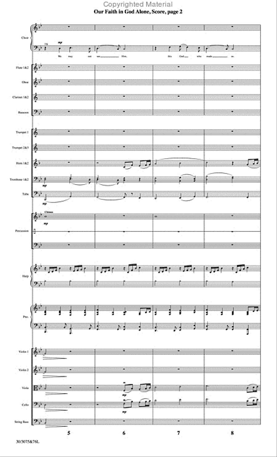 Our Faith in God Alone - Orchestral Score and CD with Printable Parts Choir scores gallery preview page 3