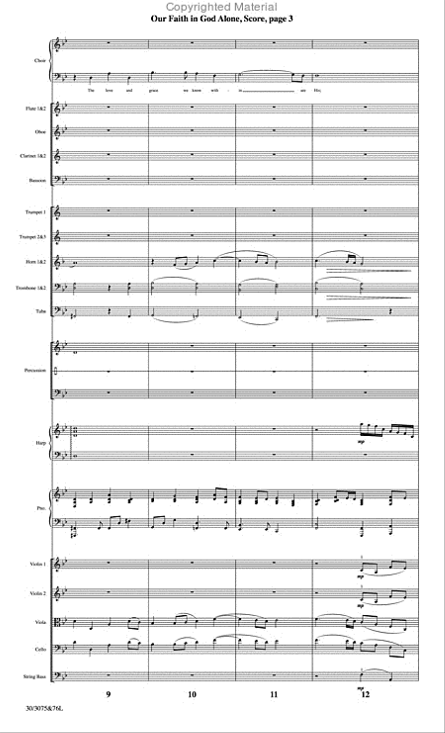 Our Faith in God Alone - Orchestral Score and CD with Printable Parts Choir scores gallery preview page 4