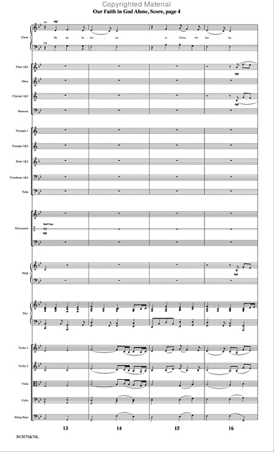 Our Faith in God Alone - Orchestral Score and CD with Printable Parts Choir scores gallery preview page 5