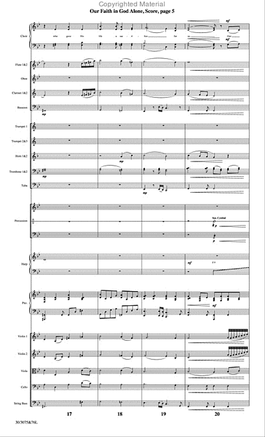 Our Faith in God Alone - Orchestral Score and CD with Printable Parts Choir scores gallery preview page 6
