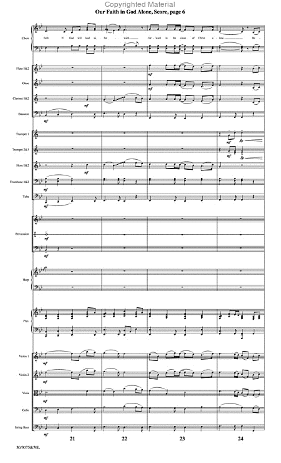 Our Faith in God Alone - Orchestral Score and CD with Printable Parts Choir scores gallery preview page 7
