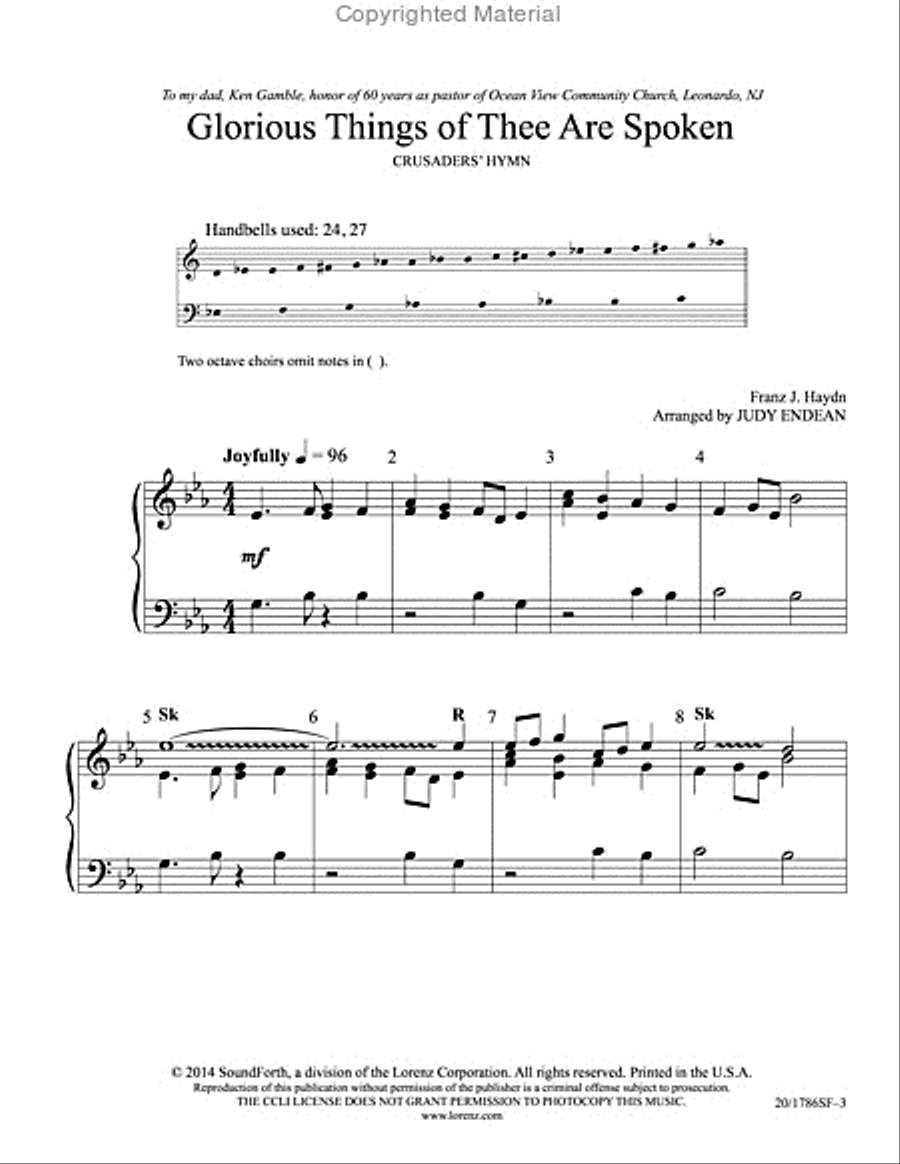 Glorious Things of Thee Are Spoken 2-Octaves scores gallery preview page 2