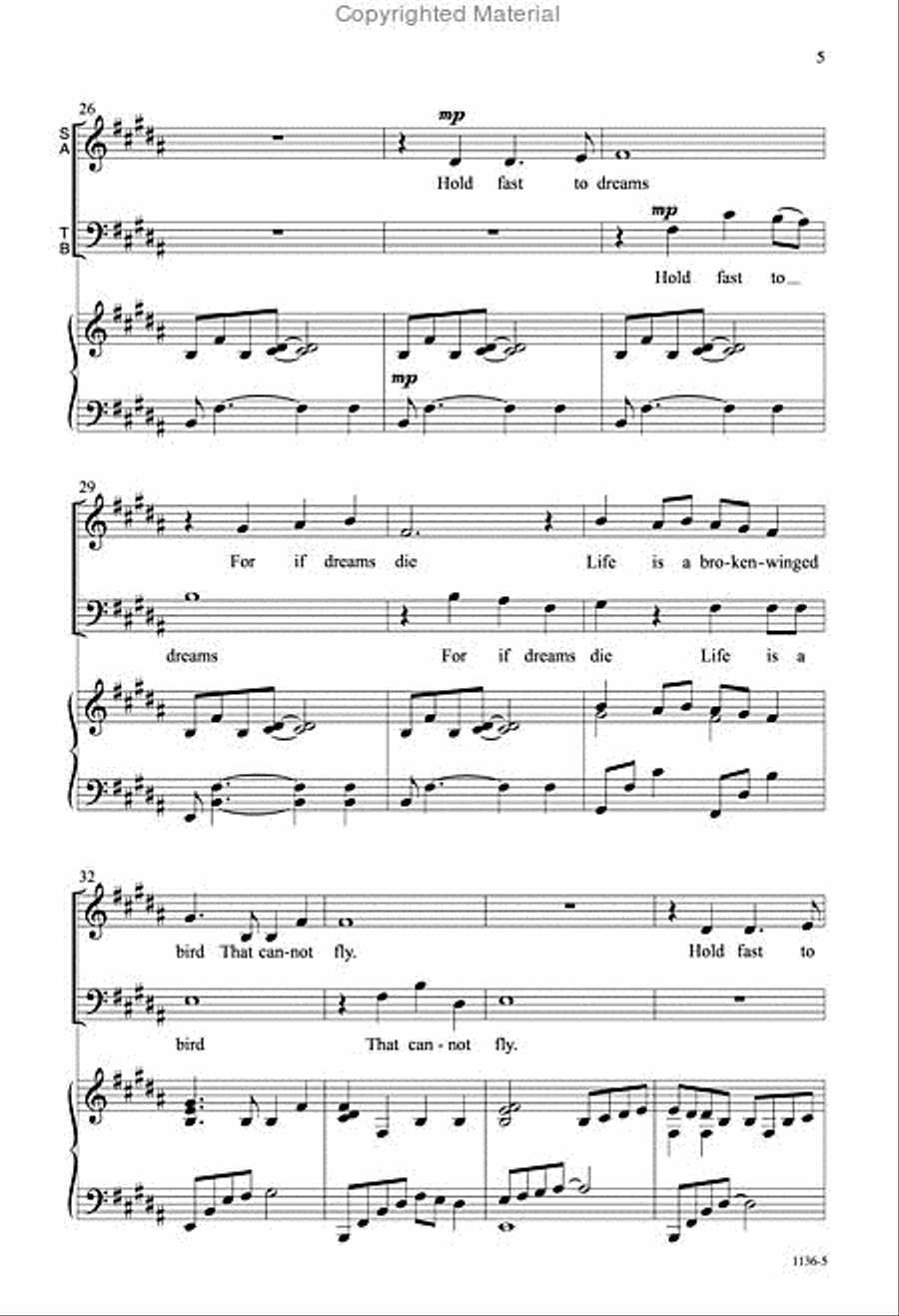 Hold Fast to Dreams - SATB Octavo 4-Part scores gallery preview page 4
