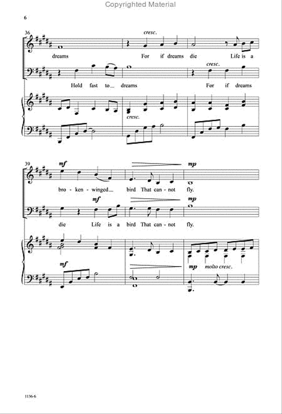 Hold Fast to Dreams - SATB Octavo 4-Part scores gallery preview page 5