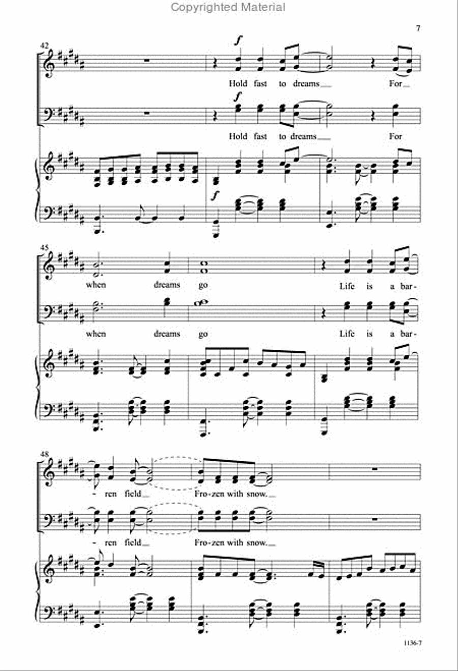 Hold Fast to Dreams - SATB Octavo 4-Part scores gallery preview page 6